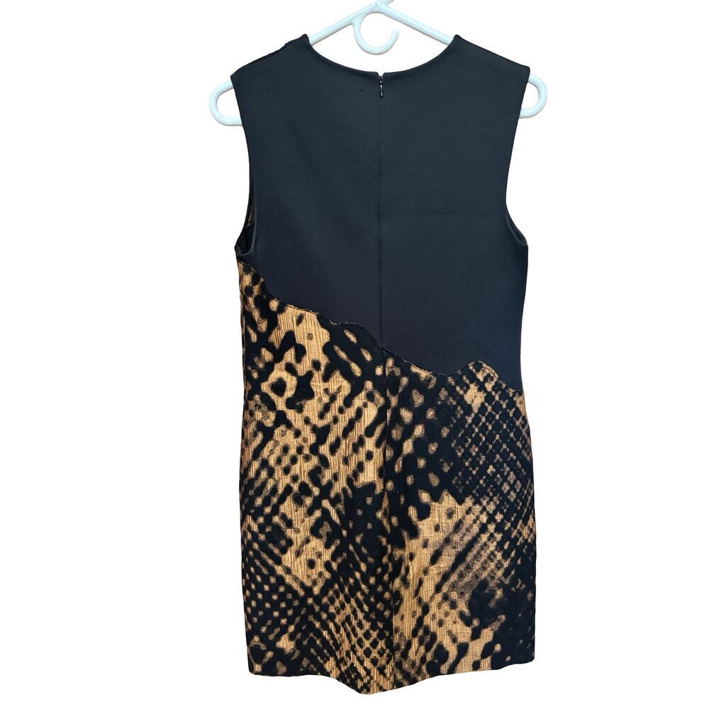 3.1 Phillip Lim Wool Blend Mixed Media Sleeveless Mini Dress Black - Picture 4 of 6